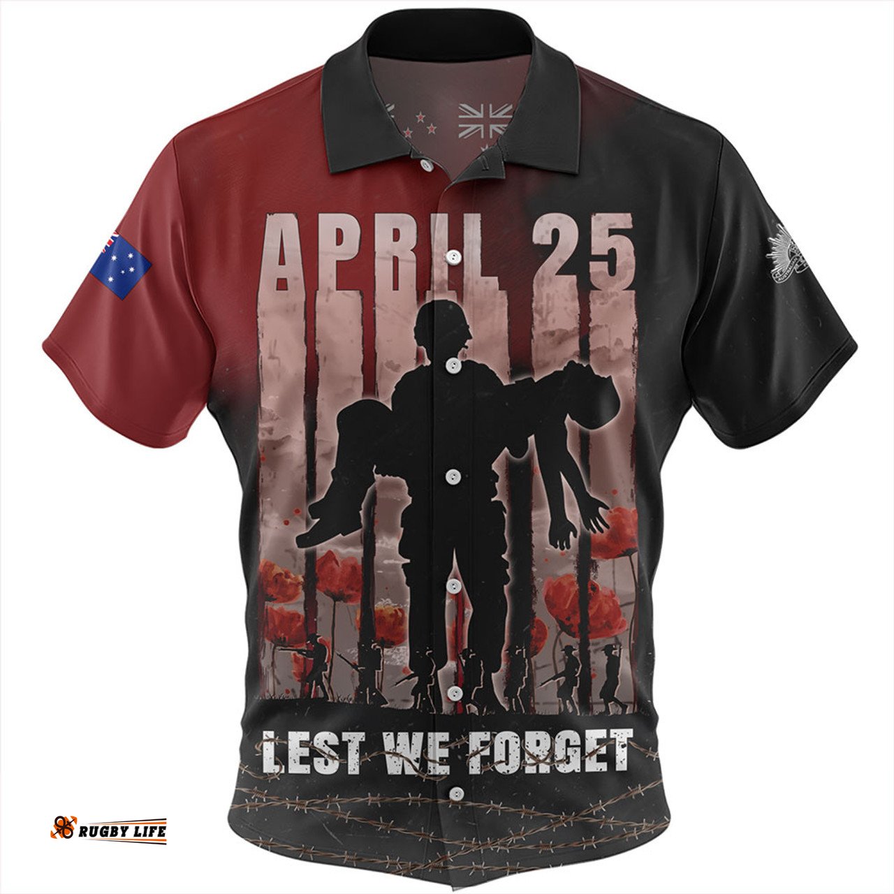Amazing Aussie Australia Anzac Day Lest We Forget The Sacrifice Of Soldiers Hawaiian Shirt