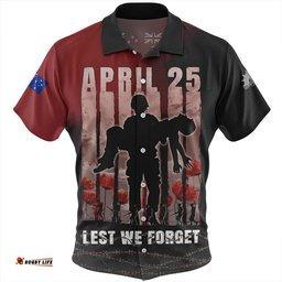 Amazing Aussie Australia Anzac Day Lest We Forget The Sacrifice Of Soldiers Hawaiian Shirt
