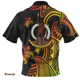 Amazing Aussie Australia South Sea Islanders Vanuatu Polynesian Reggae Tentacle Turtle Hawaiian Shirt