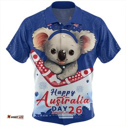 Amazing Aussie Australia Happy Australia Day Koala With Boomerang Edition Hawaiian Shirt