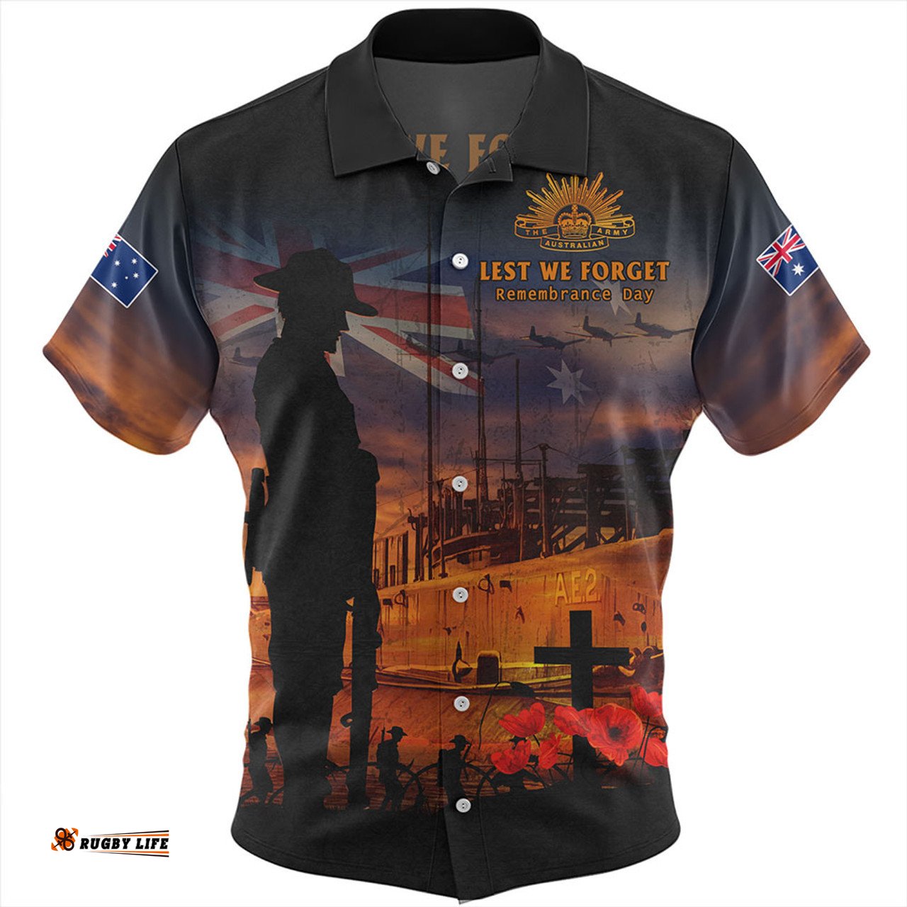 Amazing Aussie Australia Sunset Of Sacrifice And Remembrance Day Honor Hawaiian Shirt