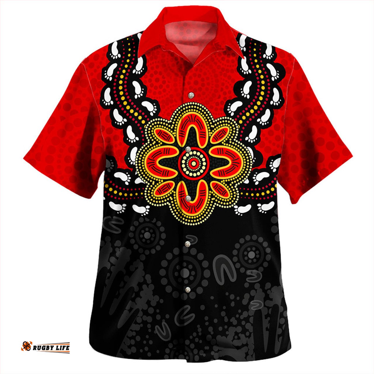 Amazing Aussie Australia Aboriginal Inspired Symbol Pattern Hawaiian Shirt