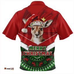 Amazing Aussie Australia Holiday Kangaroo Merry Christmas Hawaiian Shirt
