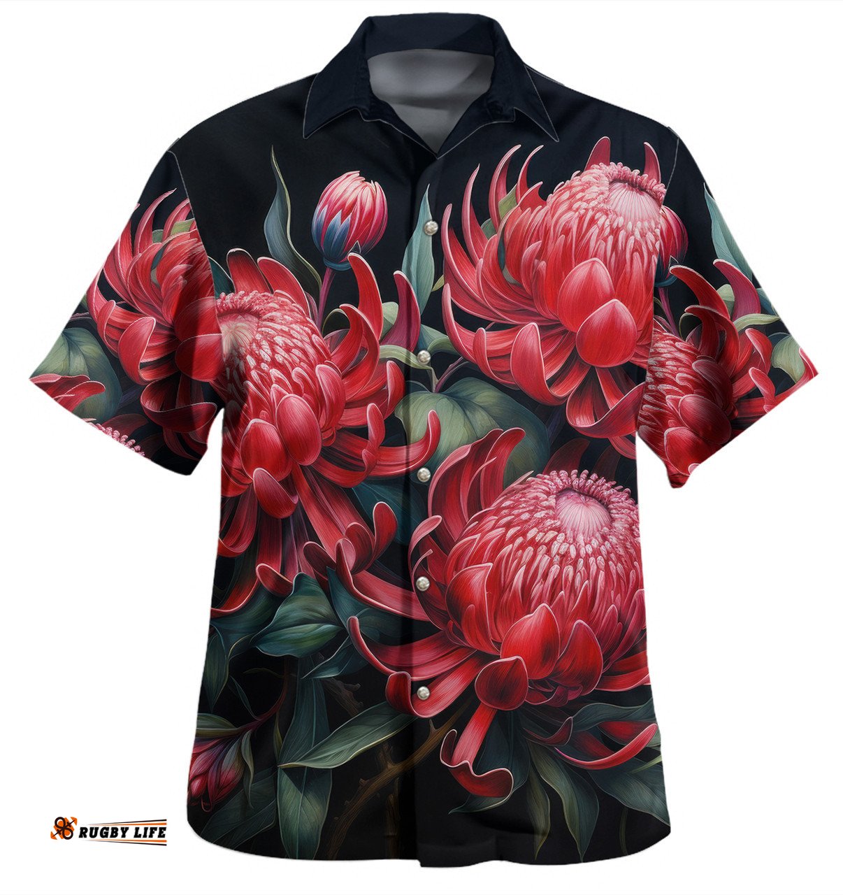 Amazing Aussie Australia Waratah Red Waratah Flowers Fine Art Ver2 Hawaiian Shirt