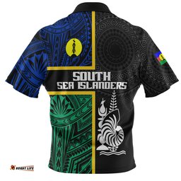 Amazing Aussie Australia South Sea Islanders New Caledonia Flag Polynesian Tattoo Style Hawaiian Shirt