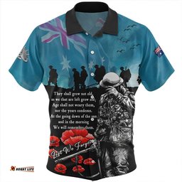 Amazing Aussie Australia Anzac Day Blue Horizon Of Sacrifice Hawaiian Shirt