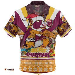 Amazing Aussie Brisbane Broncos Christmas Custom Broncos Santa Aussie Big Things Christmas Hawaiian Shirt