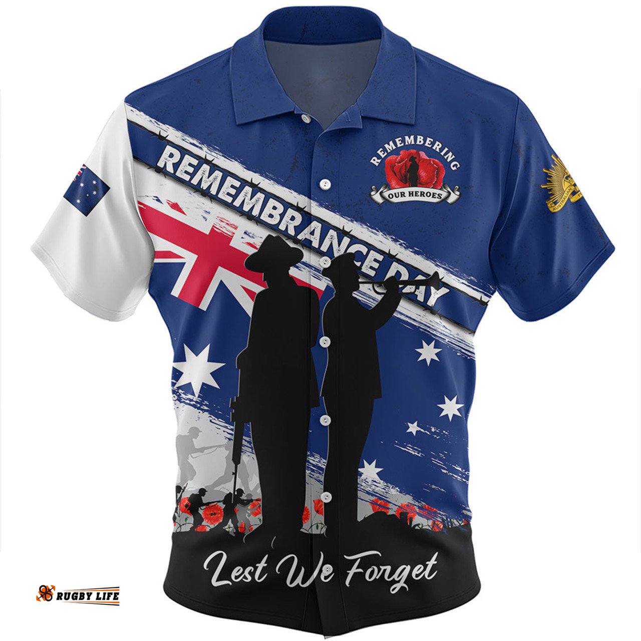Amazing Aussie Australia Australian Heroes Remembrance Day Tribute Hawaiian Shirt