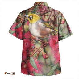 Amazing Aussie Australia Silvereye Silvereye and Gum Blossom Hawaiian Shirt