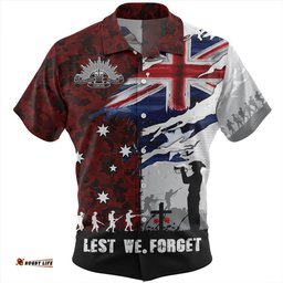 Amazing Aussie Australia Remembrance Day Lest We Forget Australian Military Tribute Red Hawaiian Shirt