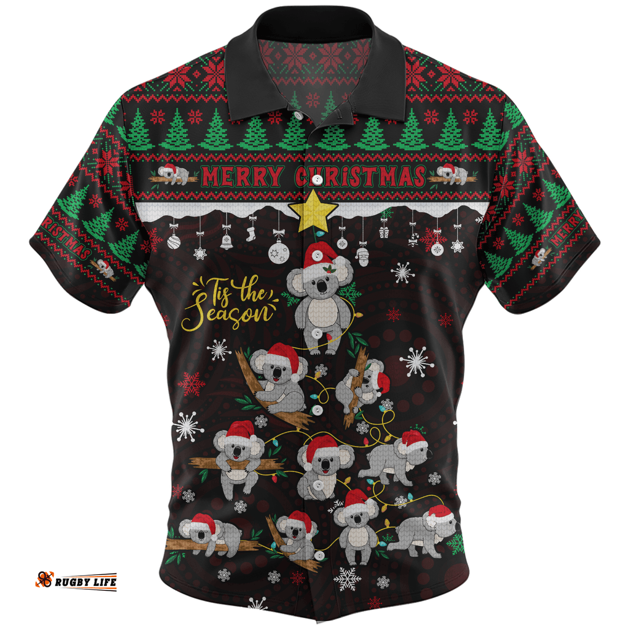Amazing Aussie Australia Merry Christmas Tis The Season Koala Edition Hawaiian Shirt