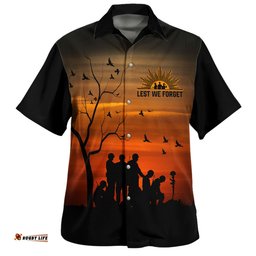 Amazing Aussie Australia Anzac Day Australia And New Zealand Remembers Hawaiian Shirt