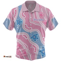 Amazing Aussie Australia Turtles Aboriginal Custom Dreamtime River And Turtles Dot Art Painting Pink Hawaiian Shirt