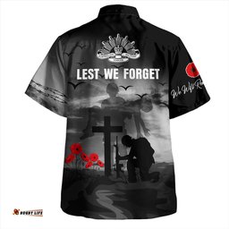 Amazing Aussie Australia Lest We Forget Remember Soldiers Hawaiian Shirt