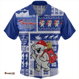 Amazing Aussie Australia Koala Wonderland Christmas Blue Hawaiian Shirt