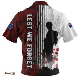 Amazing Aussie Australia Spirit Of Remembrance Day Lest We Forget Red Hawaiian Shirt
