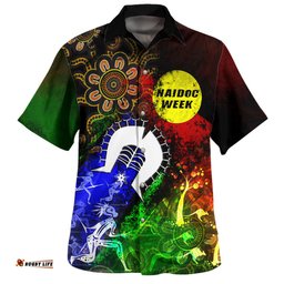 Amazing Aussie Australia Naidoc Week Aboriginal Indigenous Inspired Blood In Me Hawaiian Shirt