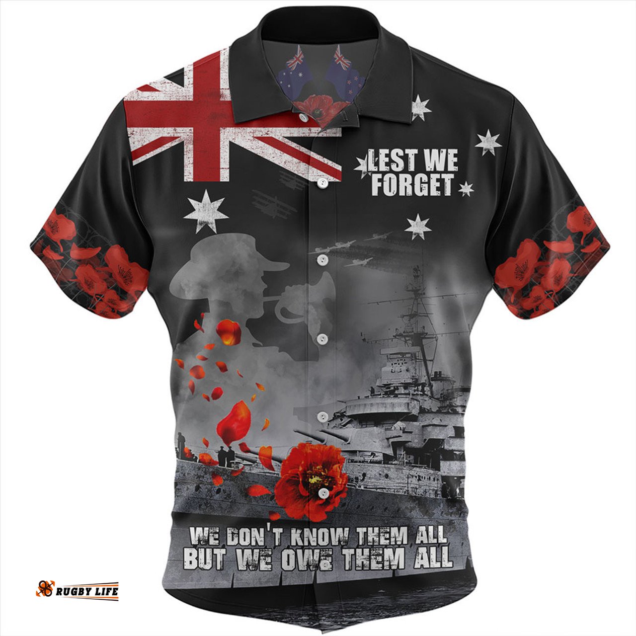 Amazing Aussie Australia Anzac Day Guardian Of The Seas Lest We Forget Hawaiian Shirt