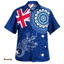 Amazing Aussie Australia Flag With Lizard Aboriginal Hawaiian Shirt