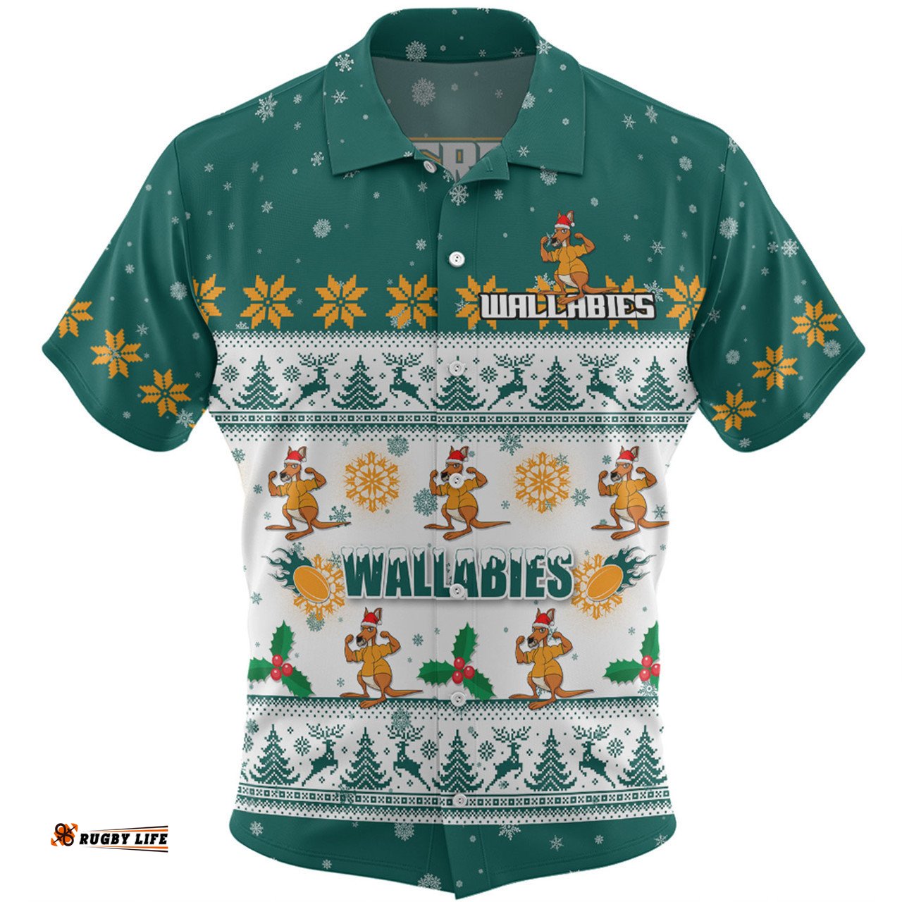 Amazing Aussie Australia Wallabies Christmas Custom Special Ugly Christmas Hawaiian Shirt