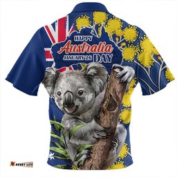Amazing Aussie Australia Australia Day Koala Golden Wattle Edition Hawaiian Shirt