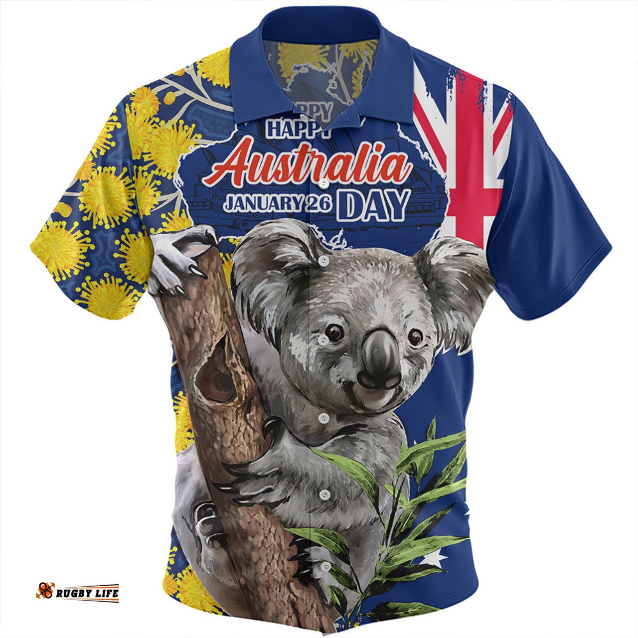 Amazing Aussie Australia Australia Day Koala Golden Wattle Edition Hawaiian Shirt