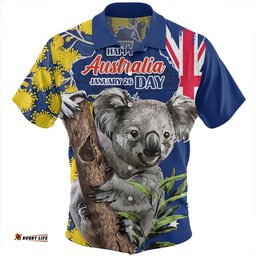 Amazing Aussie Australia Australia Day Koala Golden Wattle Edition Hawaiian Shirt