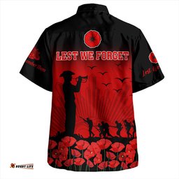 Amazing Aussie Australia Lest We Forget Red Poppies Special Style Hawaiian Shirt
