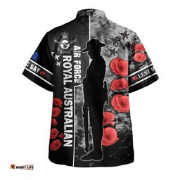 Amazing Aussie Australia Custom Royal Australian Air Force Anzac Day Camouflage Style Hawaiian Shirt