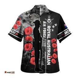 Amazing Aussie Australia Custom Royal Australian Air Force Anzac Day Camouflage Style Hawaiian Shirt