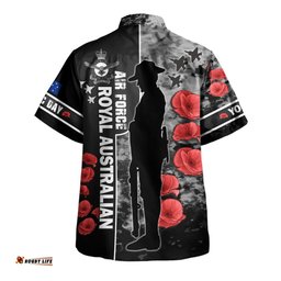 Amazing Aussie Australia Custom Royal Australian Air Force Anzac Day Camouflage Style Hawaiian Shirt