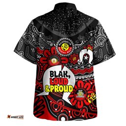 Amazing Aussie Australia Naidoc Week Torres Strait Symbol With Aboriginal Pattern Inspired Black Hawaiian Shirt