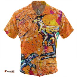 Amazing Aussie Australia Kangaroo Aboriginal Australia Kangaroo And Goanna Hawaiian Shirt