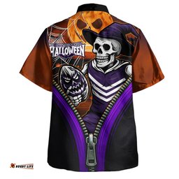Amazing Aussie Fremantle Halloween Night Reaper Zipper Hawaiian Shirt