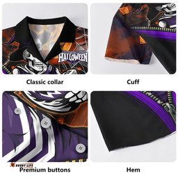 Amazing Aussie Fremantle Halloween Night Reaper Zipper Hawaiian Shirt