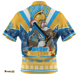 Amazing Aussie Gold Coast Titans Christmas Custom Gold Coast Titans Santa Aussie Big Things Hawaiian Shirt