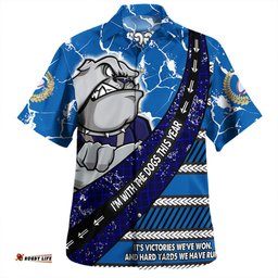 Amazing Aussie Canterbury Bankstown Bulldogs Theme Song For Rugby With Sporty Style Hawaiian Shirt
