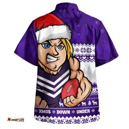 Amazing Aussie Fremantle Merry Christmas Down Under Footy Power Style Hawaiian Shirt
