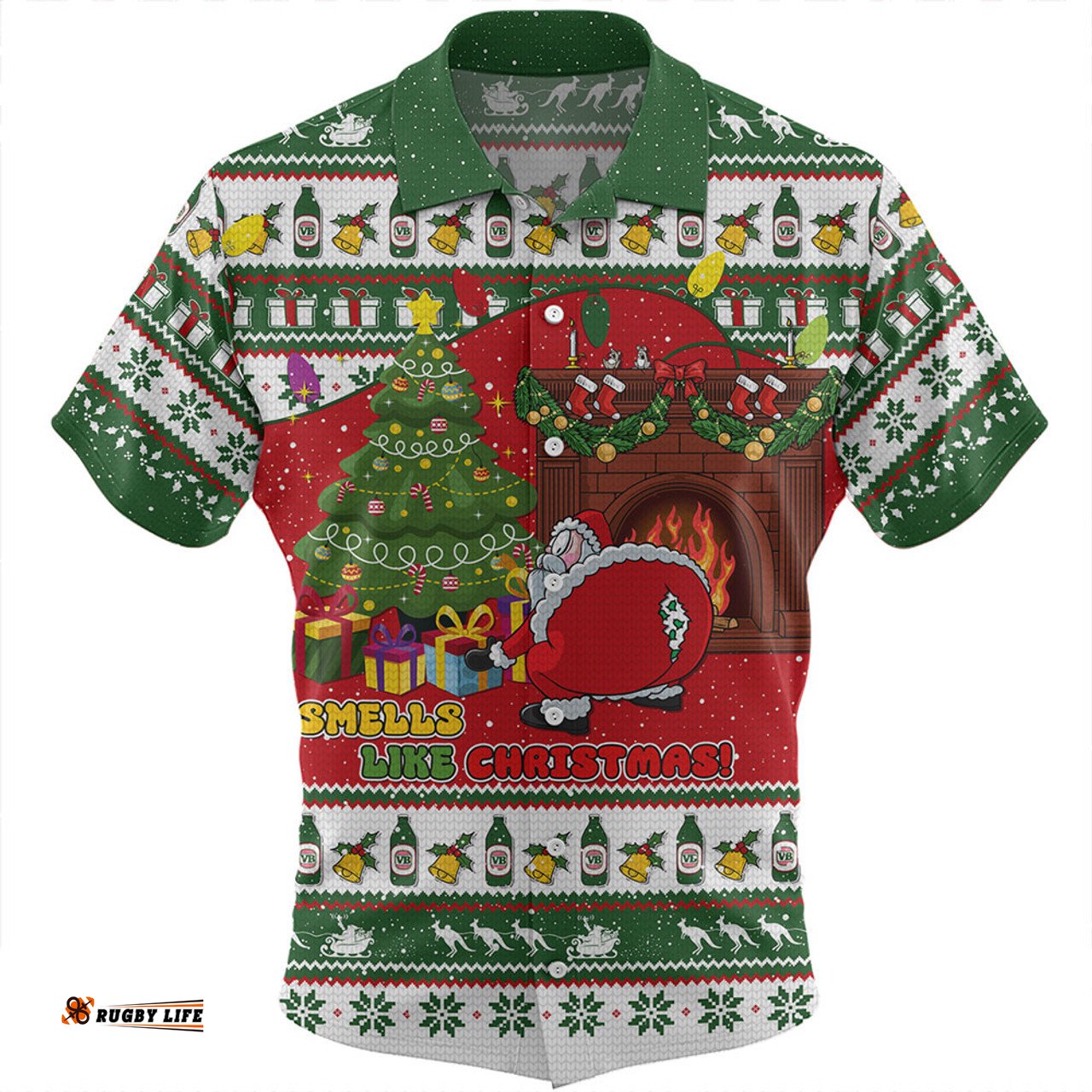 Amazing Aussie Australia Smells Like Christmas Cheer Hawaiian Shirt