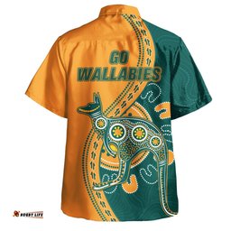 Amazing Aussie Australia Wallabies Custom Go Wallabies Aboriginal Inspired Jersey Orange Hawaiian Shirt
