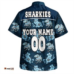 Amazing Aussie Cronulla Sutherland Sharks Sharkies With Maori Patterns Hawaiian Shirt