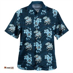 Amazing Aussie Cronulla Sutherland Sharks Sharkies With Maori Patterns Hawaiian Shirt
