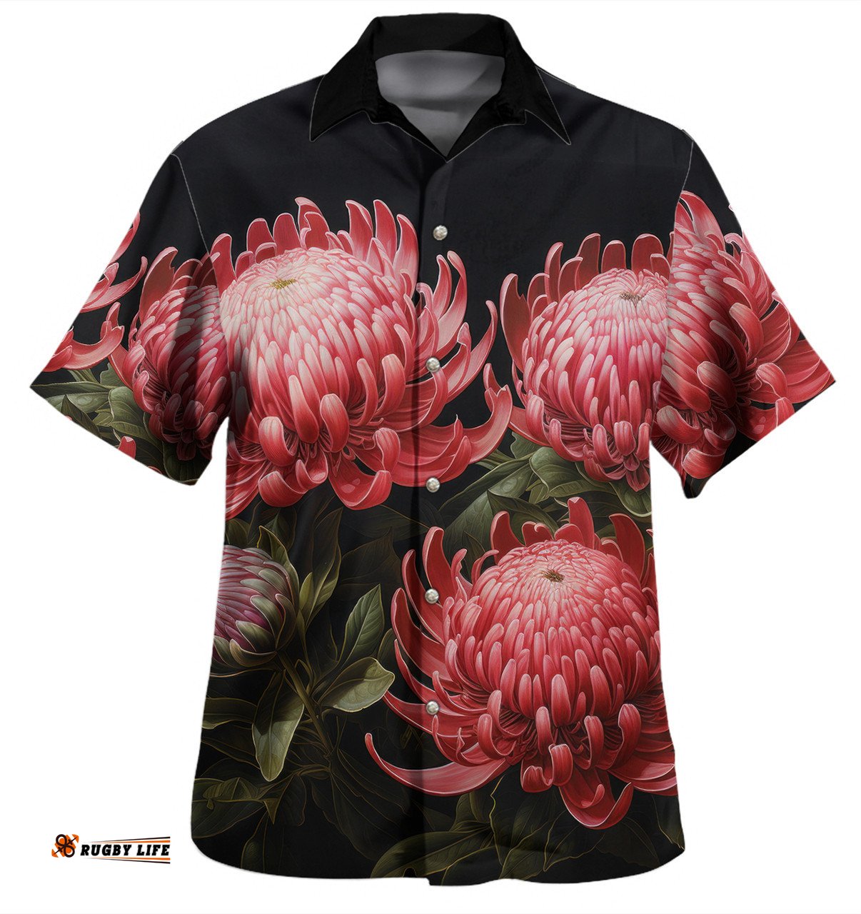 Amazing Aussie Australia Waratah Red Waratah Flowers Fine Art Ver1 Hawaiian Shirt