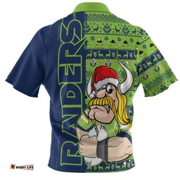 Amazing Aussie Canberra Raiders Merry Ugly Xmas Nordic Pattern Style Hawaiian Shirt