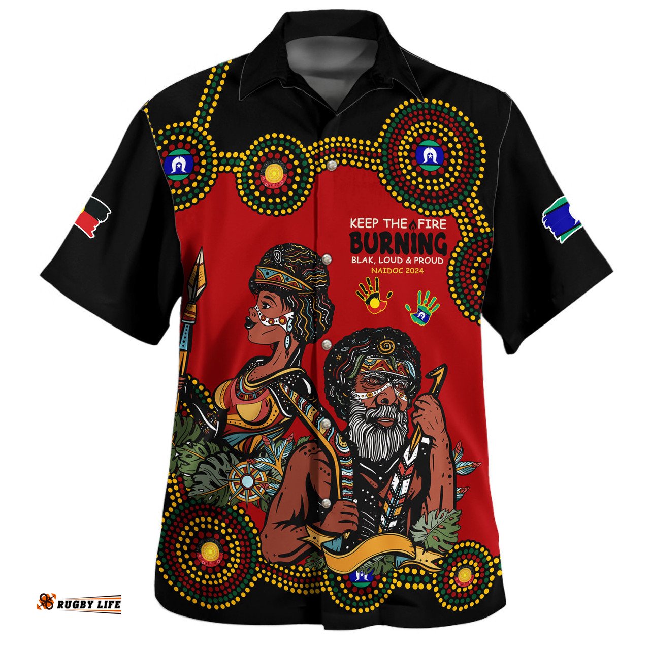 Amazing Aussie Australia Indigenous Culture Naidoc Week Keep The Fire Burning! Blak, Loud & Proud Hawaiian Shirt