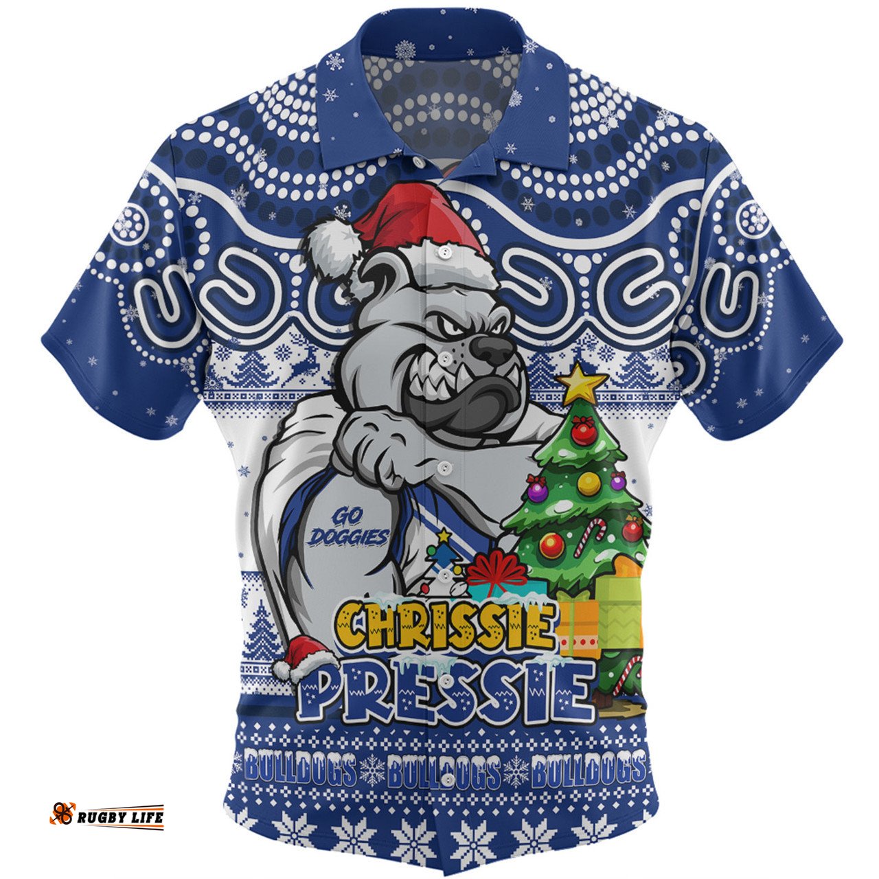 Amazing Aussie Canterbury Bankstown Bulldogs Aussie Ugly Christmas For Die Hard Fan Supporters Hawaiian Shirt