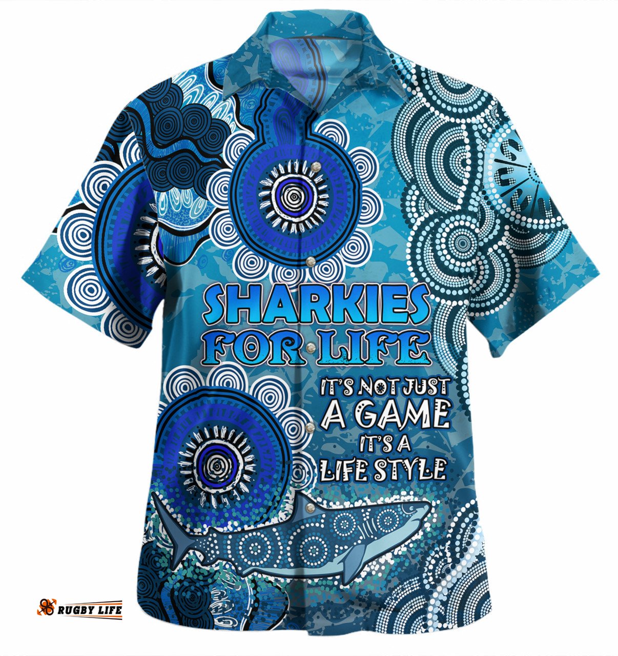 Amazing Aussie Cronulla Sutherland Sharks Custom Sharkies for Life Shirt Hawaiian Shirt