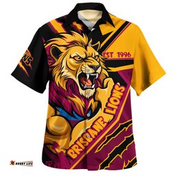 Amazing Aussie Brisbane Lions Battlefield Glory Gear Hawaiian Shirt