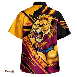 Amazing Aussie Brisbane Lions Battlefield Glory Gear Hawaiian Shirt