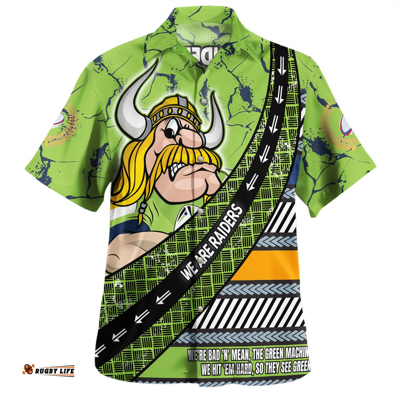 Amazing Aussie Canberra Raiders Theme Song For Rugby With Sporty Style Hawaiian Shirt
